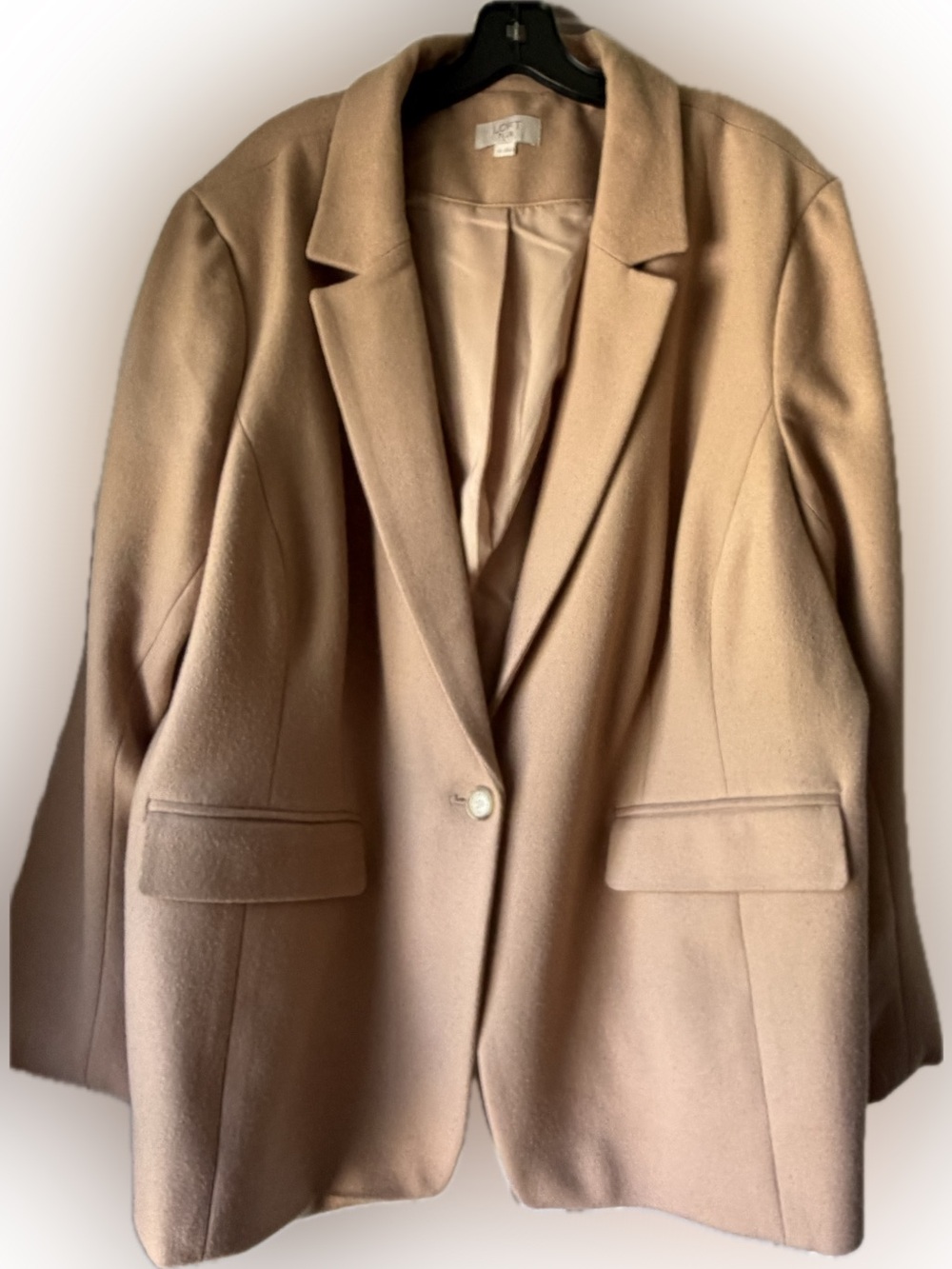 LOFT Camel Tan Blazer Jacket, lined, size 24